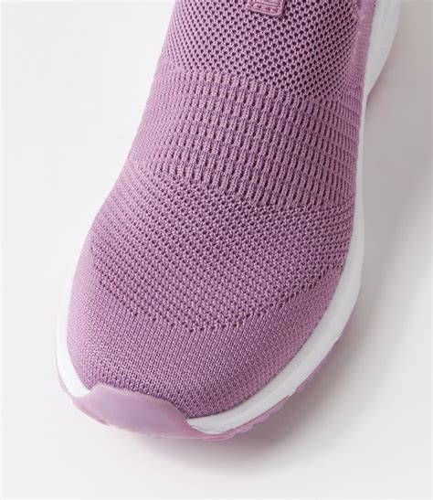 peterson mauve white knit sneakers.